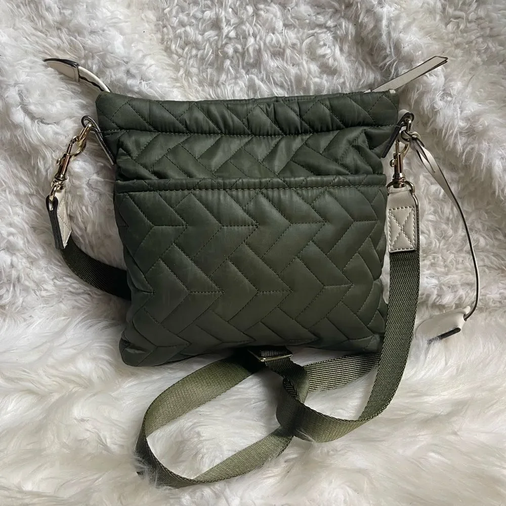 Radley London  Finsbury Park Fabric olive green Quilted Small Crossbody Bag